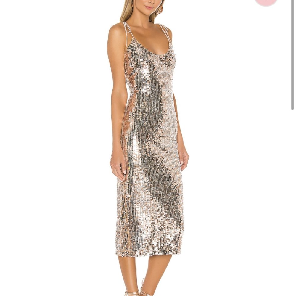Holiday Sequin Midi Dress - Picture 2 of 3